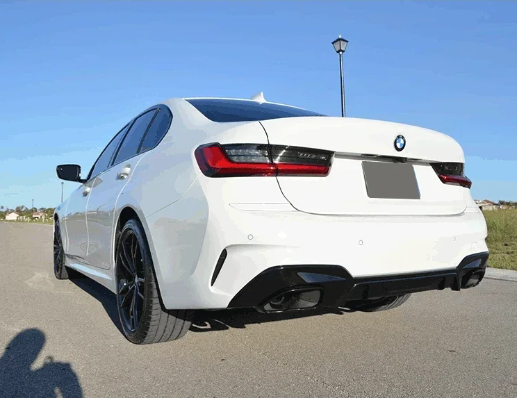 MP Style M-Tech Rear Diffuser Square  - BMW G20 & G21 3 Series